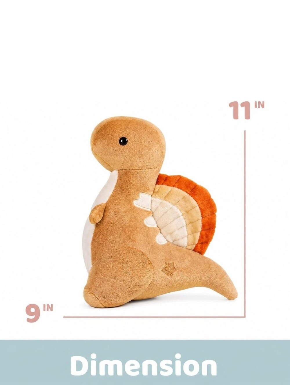 Plush Dino Duo in Tan and Cream – Cute Stuffed Dinosaurs - Picture 12 of 12